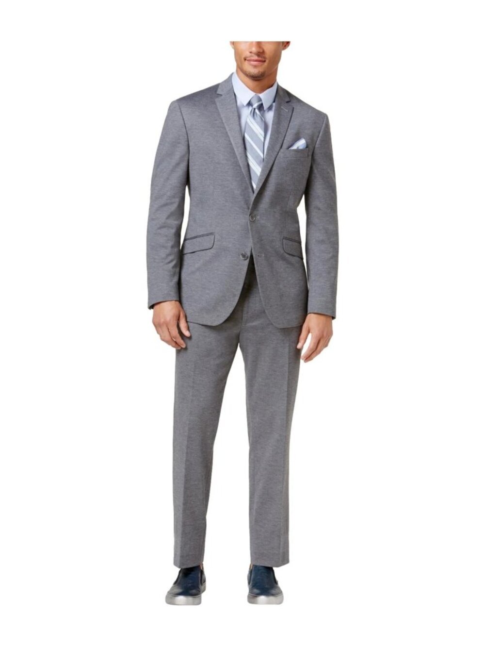 NWT Kenneth Cole Reaction Men's Techni-Cole Suit 42S Jacket & 32W 29L Pants Gray